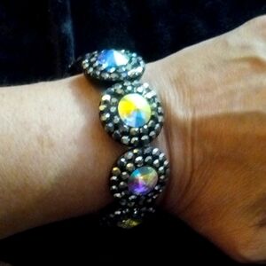 Elegant Black and Silver Bracelet